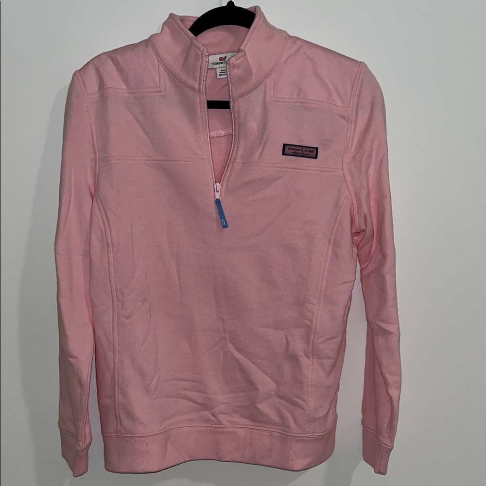 Vineyard Vines Light Pink Half-Zip shepshirt